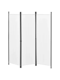 en.casa Paravents<Raumteiler Huesca - 3-teilig in Weiß (H)171cm (B)150cm