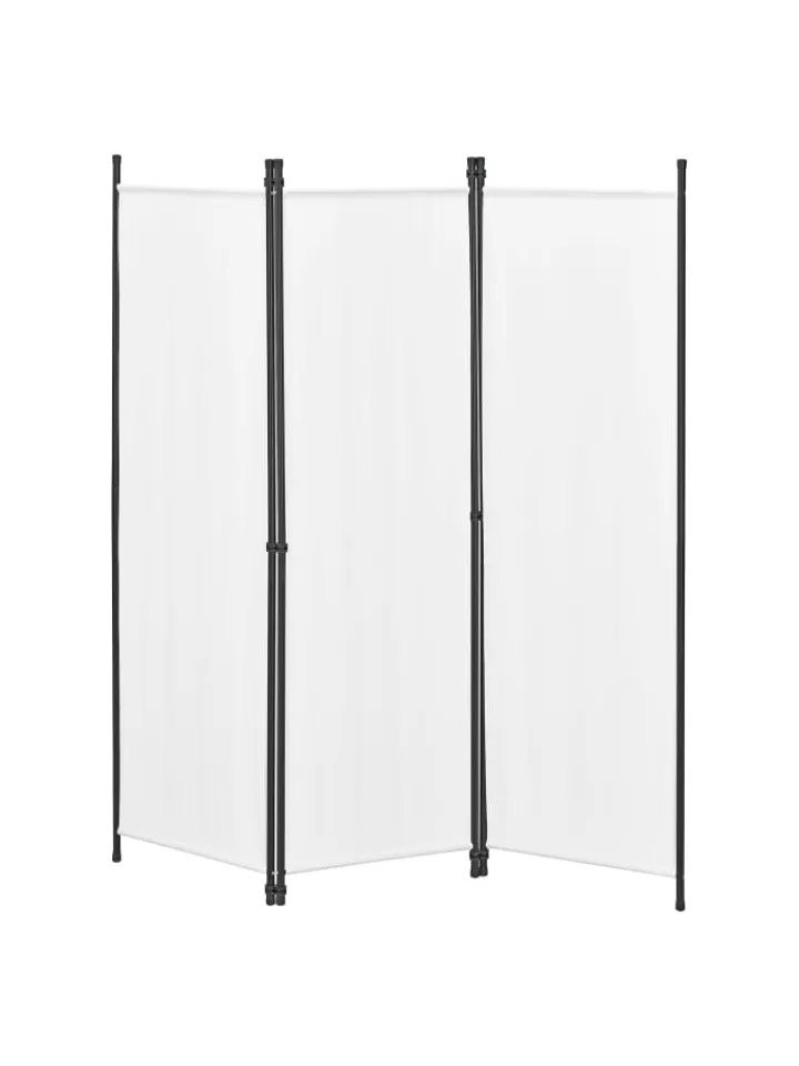 en.casa Paravents<Raumteiler Huesca - 3-teilig in Weiß (H)171cm (B)150cm