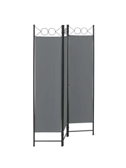 en.casa Paravents<Raumteiler Saragossa 3-teilig in Grau (H)171cm (B)120cm