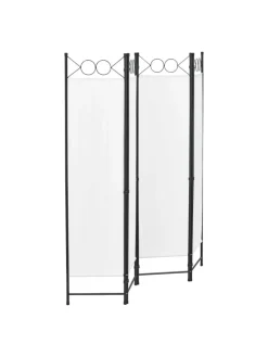 en.casa Paravents<Raumteiler Saragossa 4-teilig in Weiß (H)171cm (B)160cm