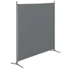 en.casa Paravents<Raumteiler Tarazona in Grau (H)176cm (B)175cm