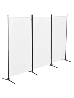 en.casa Paravents<Raumteiler Teruel - 3-teilig in Beige (H)176cm (B)260cm