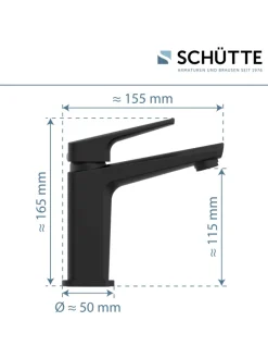 Franz Joseph Schütte Badarmaturen<RAVEN Waschtischarmatur, Schwarz matt