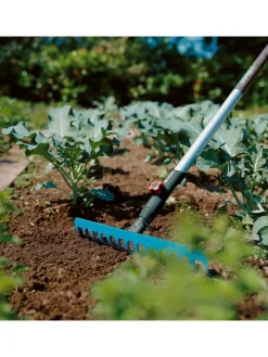 Gardena Gartendekoration<Rechen "Combisystem" in Hellblau/ Grau - (B)36 cm