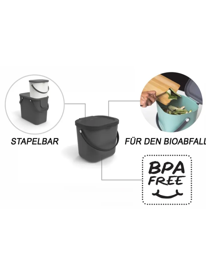 Rotho Mülleimer<Recycling Müllsystem 6 l ALBULA