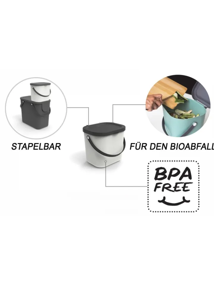 Rotho Mülleimer<Recycling Müllsystem 6 l ALBULA