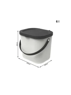 Rotho Mülleimer<Recycling Müllsystem 6 l ALBULA