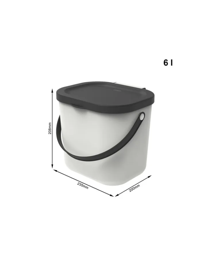 Rotho Mülleimer<Recycling Müllsystem 6 l ALBULA