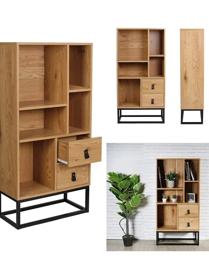 DOCK avenue Regale & Schränke<Regal "Abbott" in Natur - (B)60 x (H)120 x (T)29 cm
