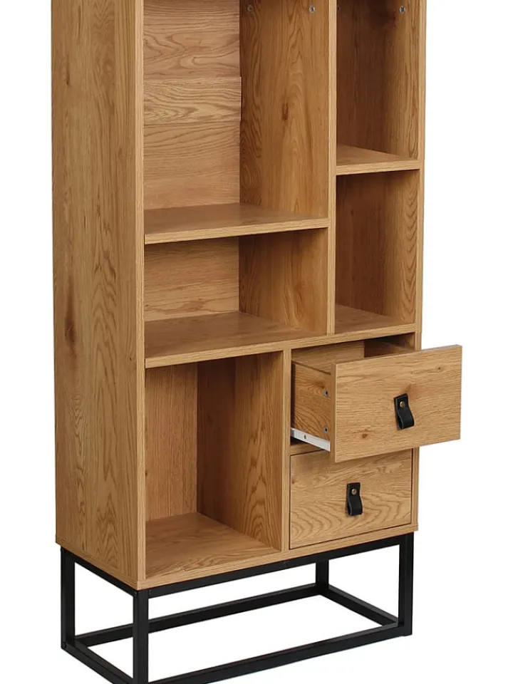 DOCK avenue Regale & Schränke<Regal "Abbott" in Natur - (B)60 x (H)120 x (T)29 cm