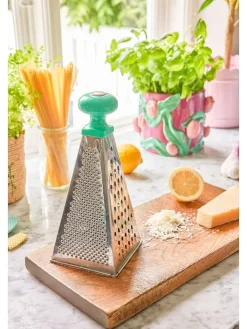 Rice Koch- & Backutensilien<Reibe in Grün/ Silber - (B)12 x (H)25,5 x (T)12 cm