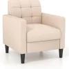 COSTWAY Sitzmöbel<Relaxsessel aus Samt in Beige
