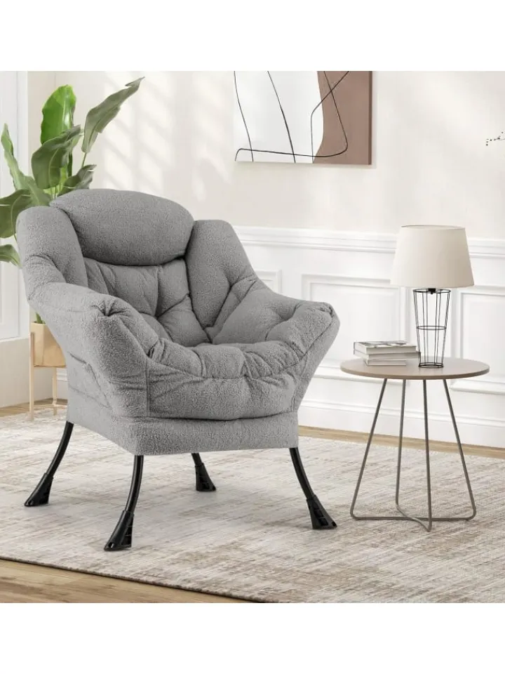 COSTWAY Sitzmöbel<Relaxsessel gepolstert in Grau