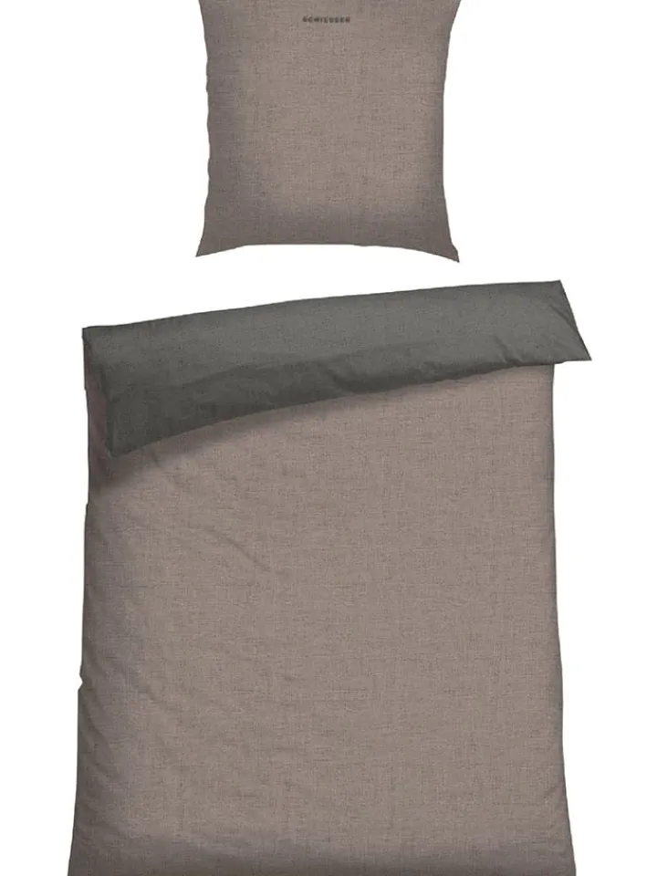Schiesser Bettwäsche & Bettwaren<Renforcé-Bettwäsche-Set "Double Face" in Beige/ Anthrazit