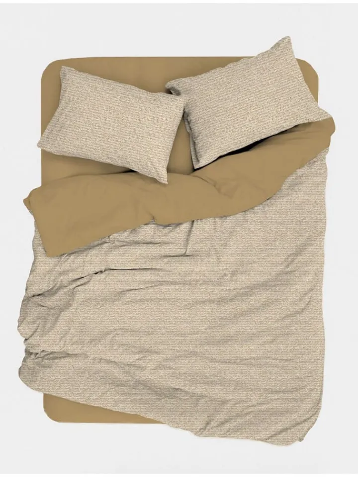 Mijolnir Bettwäsche & Bettwaren<Renforcé-Bettwäsche-Set in Beige