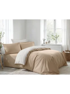 Mijolnir Bettwäsche & Bettwaren<Renforcé-Bettwäsche-Set in Beige/ Weiß