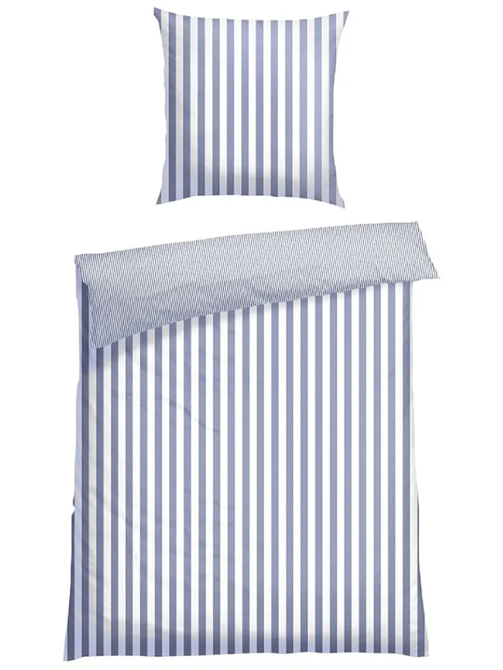 Schiesser Bettwäsche & Bettwaren<Renforcé-Bettwäsche-Set in Hellblau/ Weiß