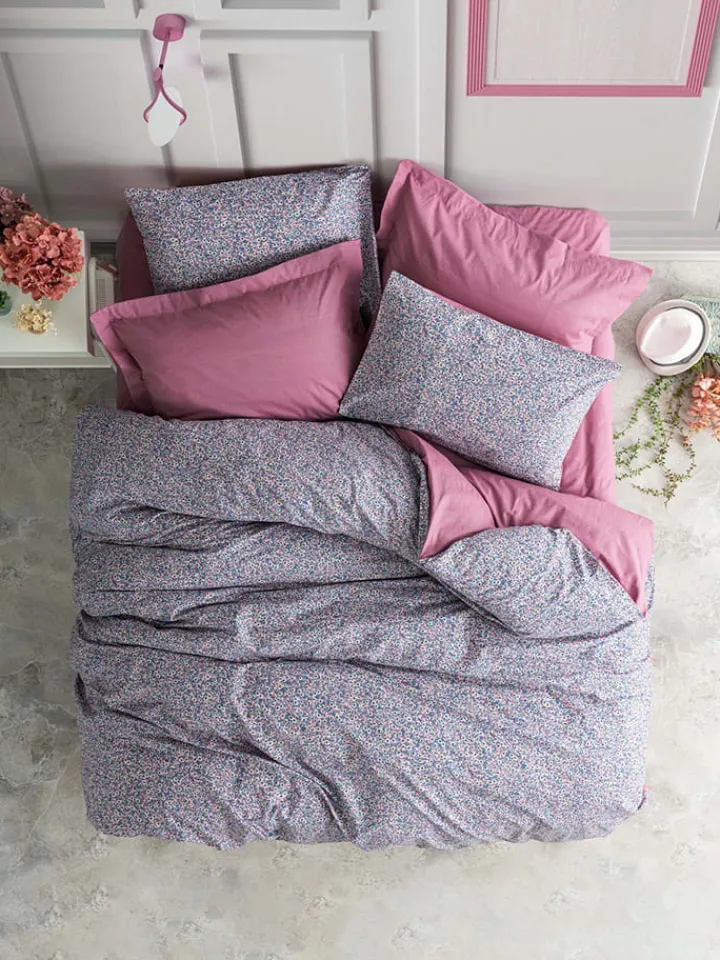 Elizabed Bettwäsche & Bettwaren<Renforcé-Bettwäsche-Set in Rosa/ Blau