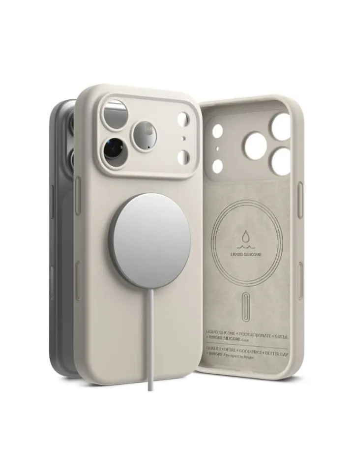 COFI 1453 Smartphones & Zubehör<Ringke Silikon Magnetische magnetisch Hülle iPhone 17 Pro Max Beige in Beige