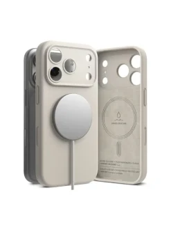 COFI 1453 Smartphones & Zubehör<Ringke Silikon Magnetische magnetisch Hülle iPhone 17 Pro Beige in Beige