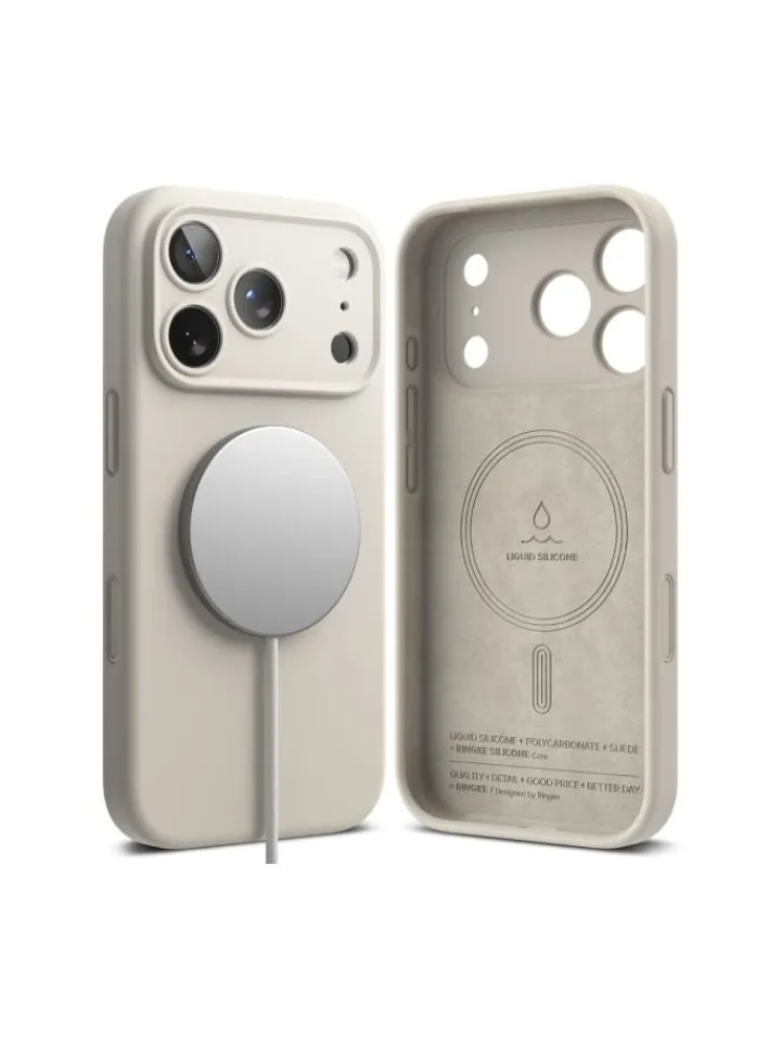 COFI 1453 Smartphones & Zubehör<Ringke Silikon Magnetische magnetisch Hülle iPhone 17 Pro Beige in Beige