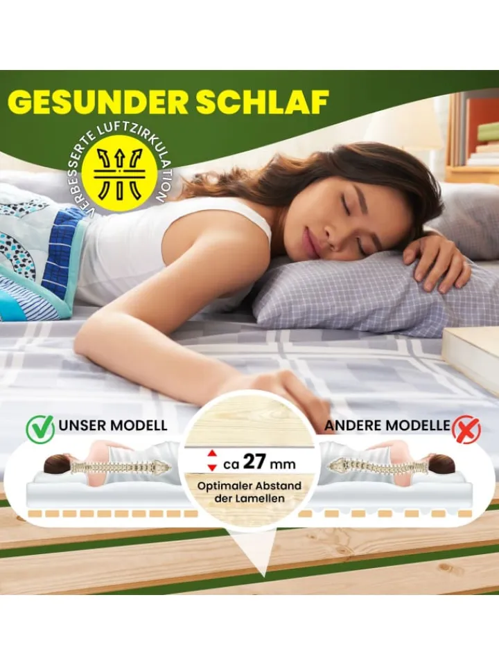 Coemo Betten & Matratzen<Rollrost Romo 15 - 22 Leisten Nordische Kiefer in Natur