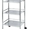 Wenko Badmöbel|Badezimmermöbel<Rollwagen in Silber - (B)41 x (H)75 x (T)32 cm