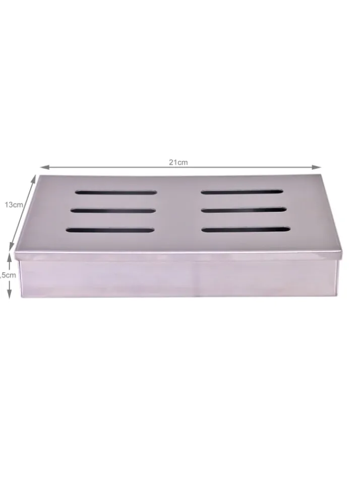 RADOLEO Grillen<Räucherbox Edelstahl in silber