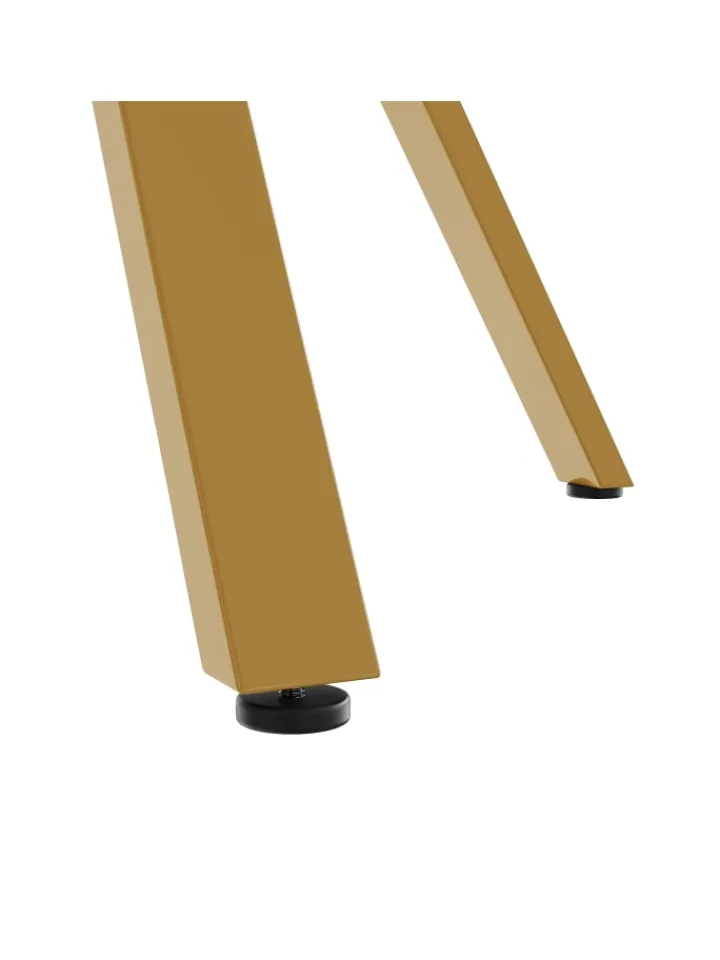 ABRIHOME Tische<Runder Esstisch in Gold mit Marmorplatte Durchmesser 100 cm