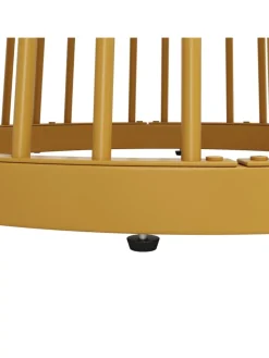 ABRIHOME Tische<Runder Esstisch in Gold 80x80x76 cm mit Metallbeinen