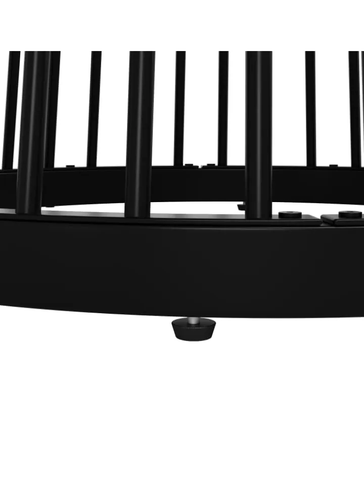 ABRIHOME Tische<Runder Esstisch in Schwarz 80x80x76 cm mit Metallbeinen