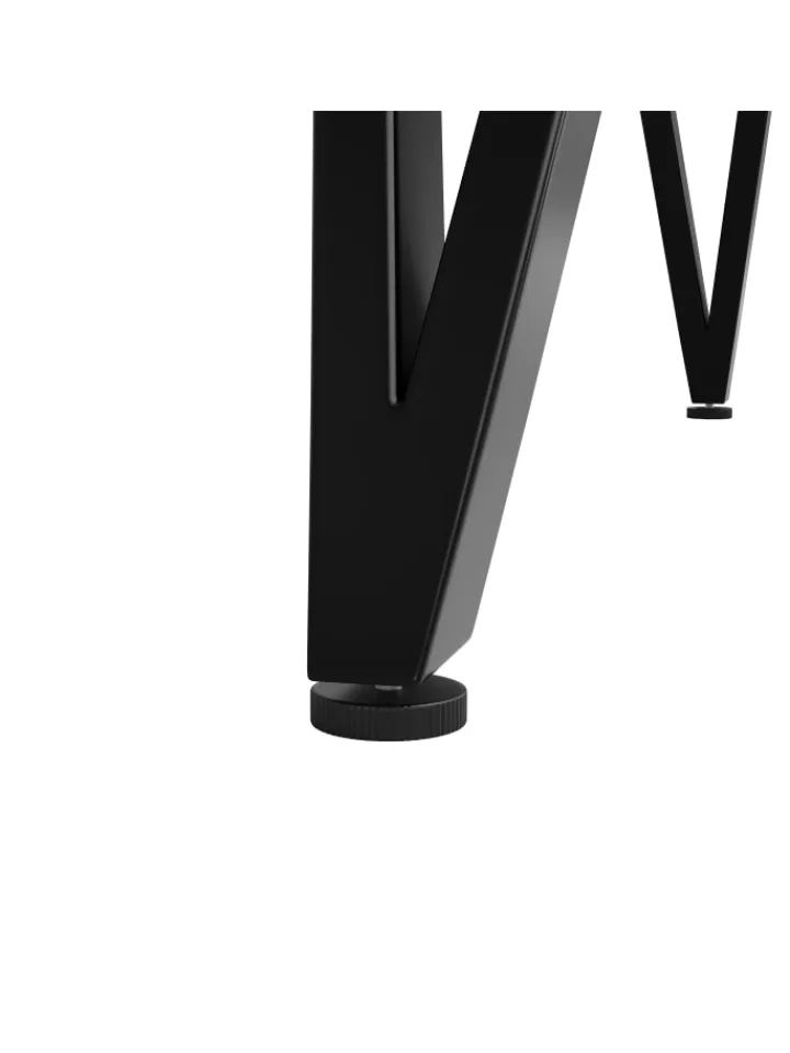 ABRIHOME Tische<Runder Esstisch mit Marmoroptik und Metallbeinen in Schwarz