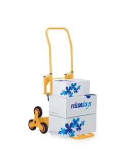 relaxdays Weitere Haushaltshelfer<Sackkarre Treppensteiger "2in1" in Gelb
