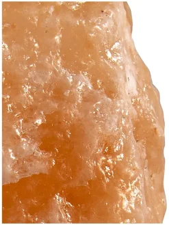 Globo lighting Tischleuchten<Salzkristall-Tischleuchte "Stone" in Orange - (H)19 x Ø 12 cm
