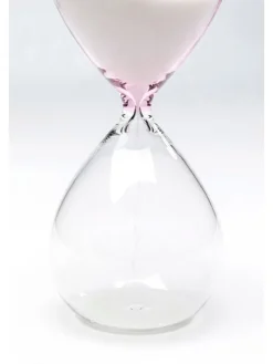 Kare Wohndekoration<Sanduhr "Timer" in Rosa - (H)17 x Ø 7 cm