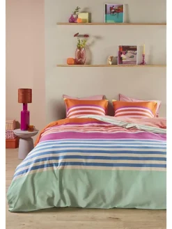 Oilily Kindermöbel|Bettwäsche & Bettwaren<Satin-Bettwäsche-Set "Carly" in Bunt/ Rosa