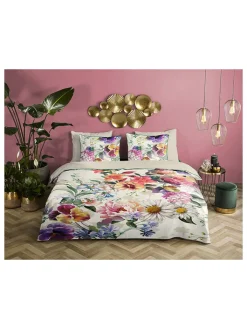 Descanso Bettwäsche & Bettwaren<Satin-Bettwäsche-Set "Novara" in Beige/ Bunt