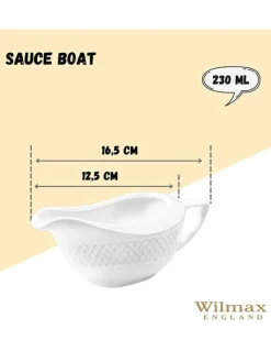Wilmax Gedeckter Tisch<Sauciere in Weiß - 230 ml