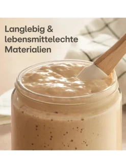 Praknu Koch- & Backutensilien<Sauerteig Starter Set aus Glas (700 ml) Komplett-Set mit Anleitung