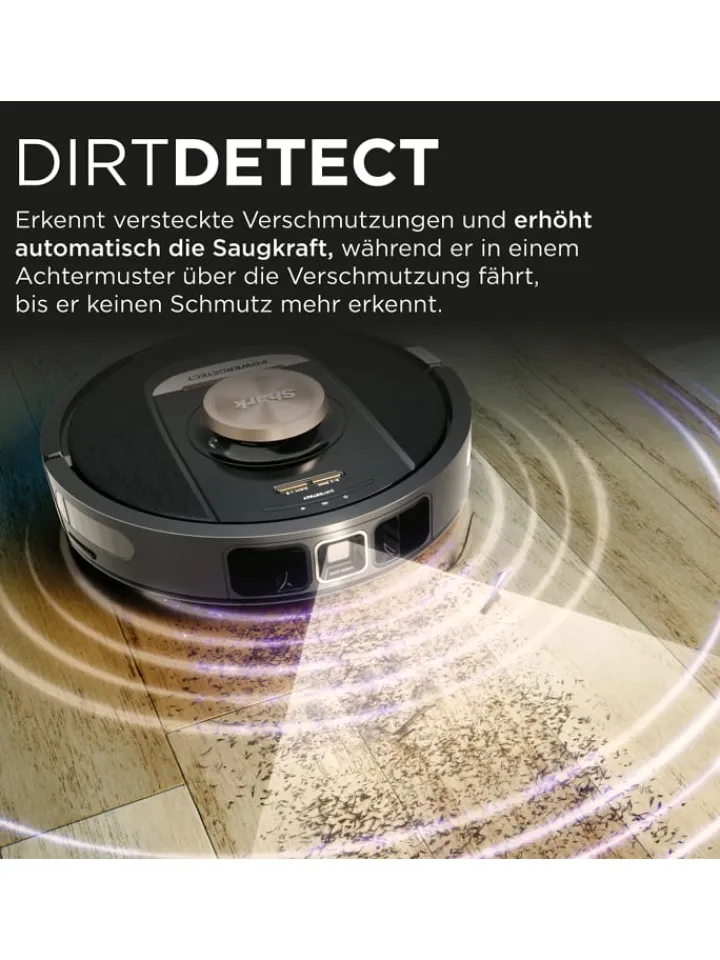 Shark Staubsauger<Saugroboter PowerDetect Self-Empty RV2820VEEU in schwarz