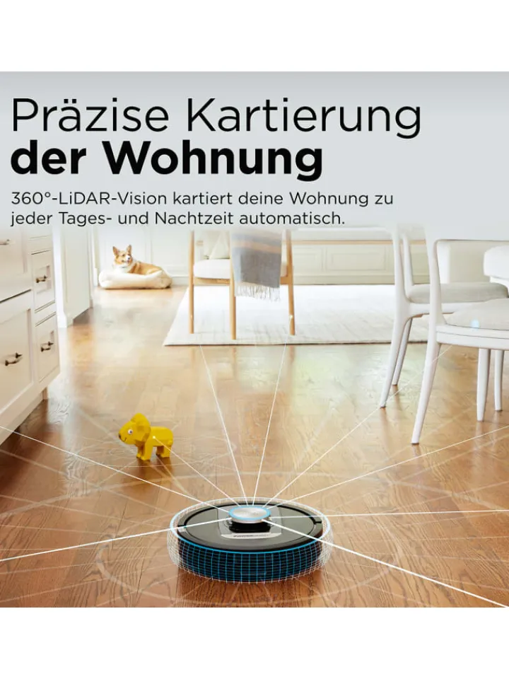 Shark Staubsauger<Saugroboter PowerDetect Self-Empty RV2820VEEU in schwarz