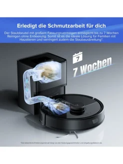 Roborock Klima & Haushalt|Staubsauger<Saugroboter Q7 BF+ in Schwarz, 8000 Pa, Dual Anti-Tangle-System