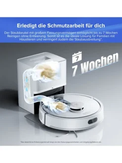 Roborock Klima & Haushalt|Staubsauger<Saugroboter Q7 BF+ in Weiß, 8000 Pa, Dual Anti-Tangle-System