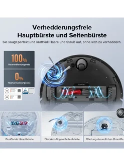 Roborock Klima & Haushalt|Staubsauger<Saugroboter Qrevo Edge S5A in Weiß, 18500Pa, Dual Anti-Tangle-System