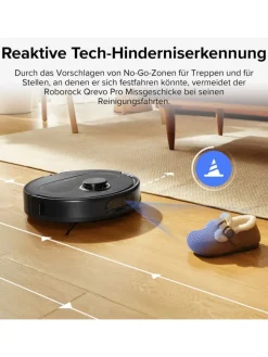 Roborock Staubsauger<Saugroboter Qrevo Pro in Schwarz