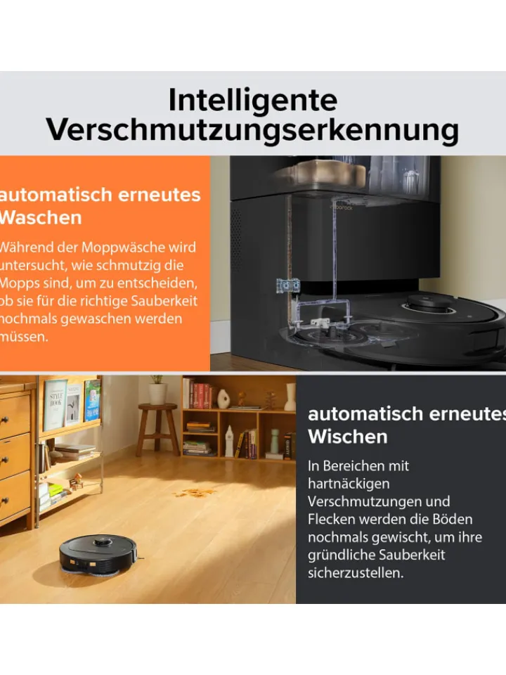Roborock Staubsauger<Saugroboter Qrevo Pro in Schwarz