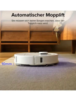 Roborock Staubsauger<Saugroboter Qrevo Pro in Weiß, 60°C-Heißwasser-Moppwäsche