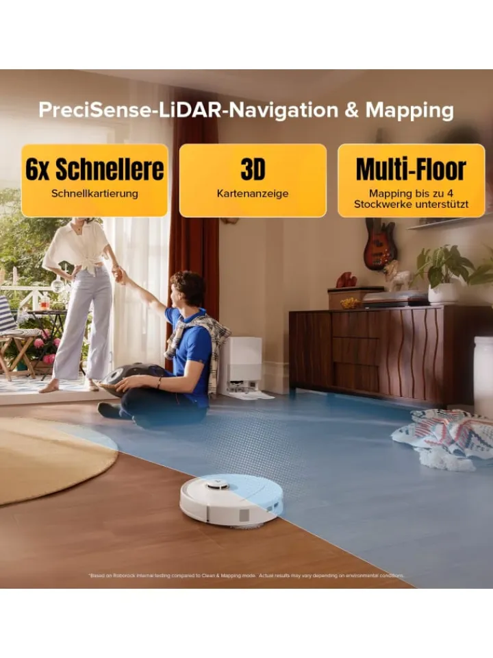 Roborock Staubsauger<Saugroboter Qrevo S5V in Weiß
