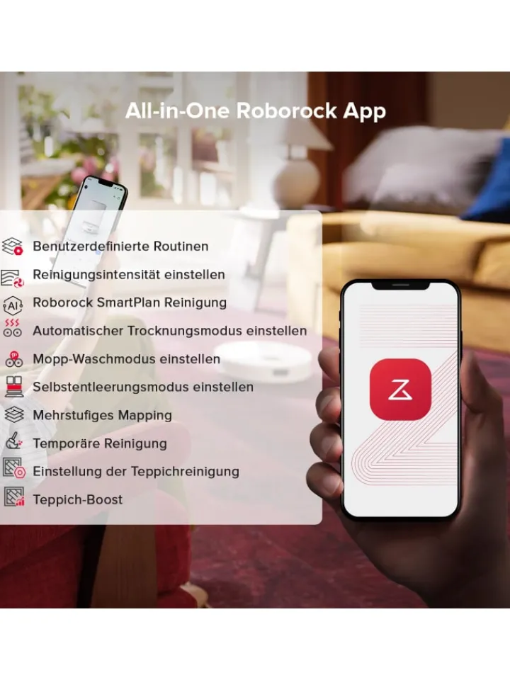 Roborock Staubsauger<Saugroboter Qrevo S5V in Weiß