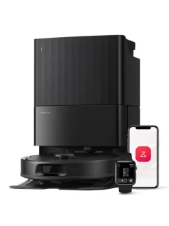 Roborock Klima & Haushalt|Staubsauger<Saugroboter QV 35A in Schwarz, mit Wischfunktion&Hebarem Wischmopp, 8000Pa